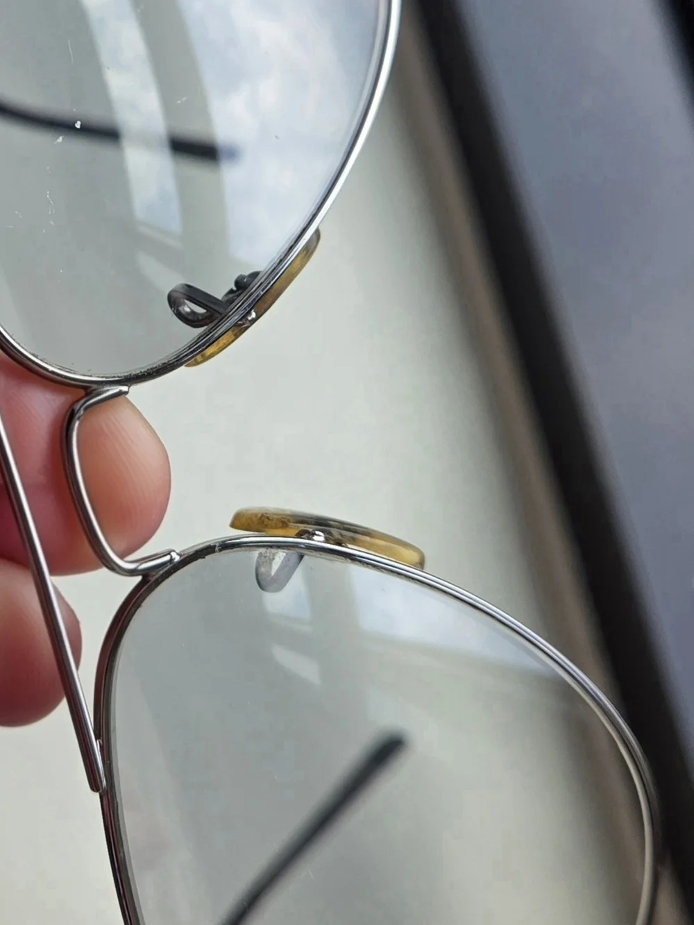 Rare Ray-Ban Bausch Lomb Aviator Sunglasses Silver Gray Blue Gradient Lenses